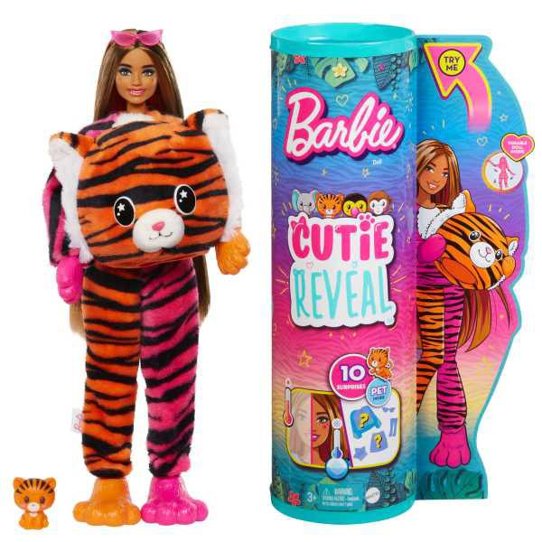 Barbie Cutie Reveal Serie Amigos de la jungla Tigre - Imagen 1