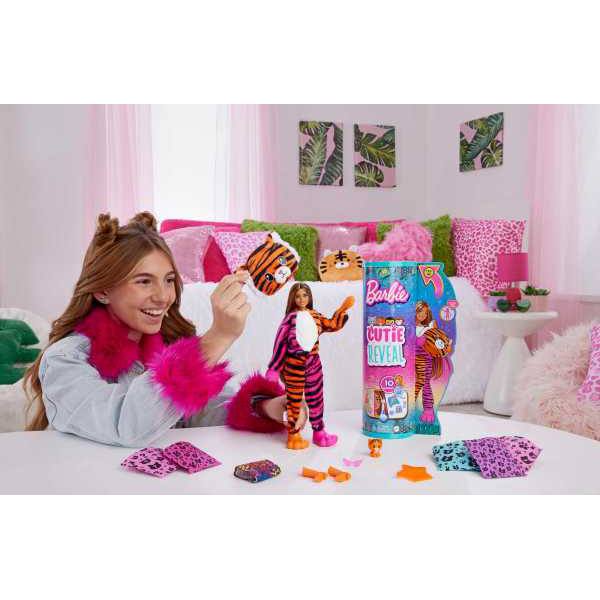 Barbie Cutie Reveal Serie Amigos de la jungla Tigre - Imatge 1