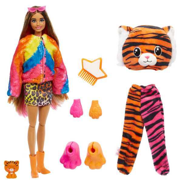 Barbie Cutie Reveal Serie Amigos de la jungla Tigre - Imagen 2