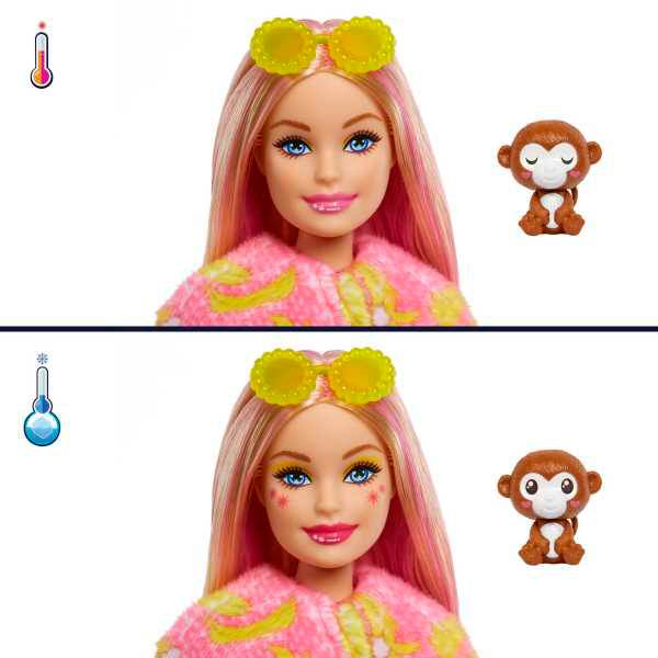 Barbie Cutie Reveal Serie Amigos de la jungla Mono - Imagen 4