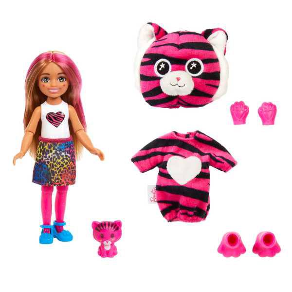 Barbie Chelsea Cutie Reveal Serie Amigos de la jungla Tigre - Imatge 2