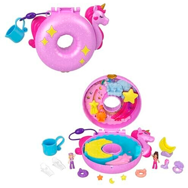 Polly Pocket Set de Juego Compacto Flotador de Unicornio - Imagen 1