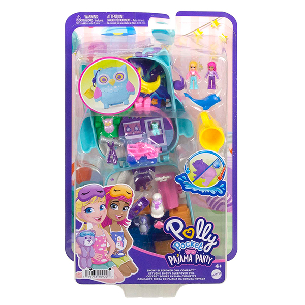 Conjunto de jogos compacto Polly Pocket Owl Sleepover - Imagem 1