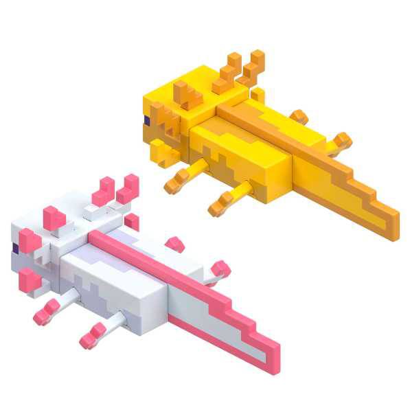 Minecraft Figura Axolotls Goldand White - Imagen 1