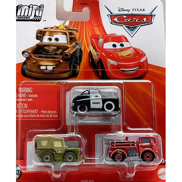 Cars Mini Racers Pack 3 com Sheriff - Imagem 1