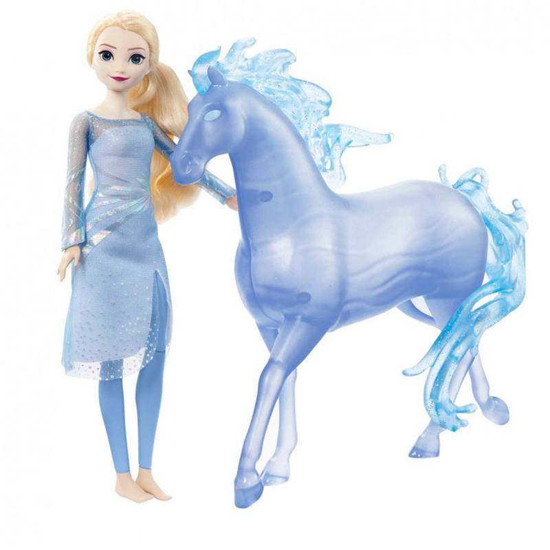 Frozen Disney Boneca Elsa e cavalo Nokk - Imagem 1