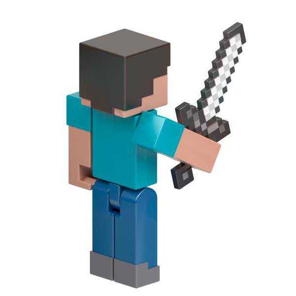 Minecraft Figura Steve con espada 8,3cm - Imatge 4