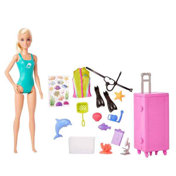 Barbie Tú puedes ser Bióloga marina rubia - Imagen 1