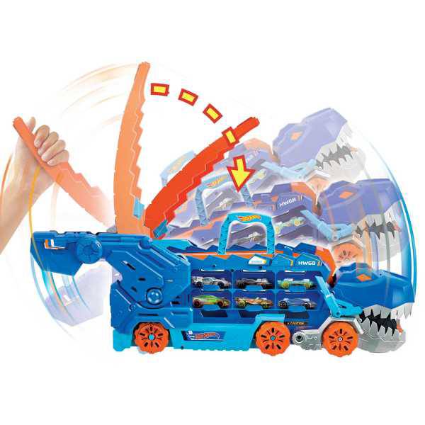 Hot Wheels City Camión T-Rex Dinosaurio de Transporte - Imagen 3