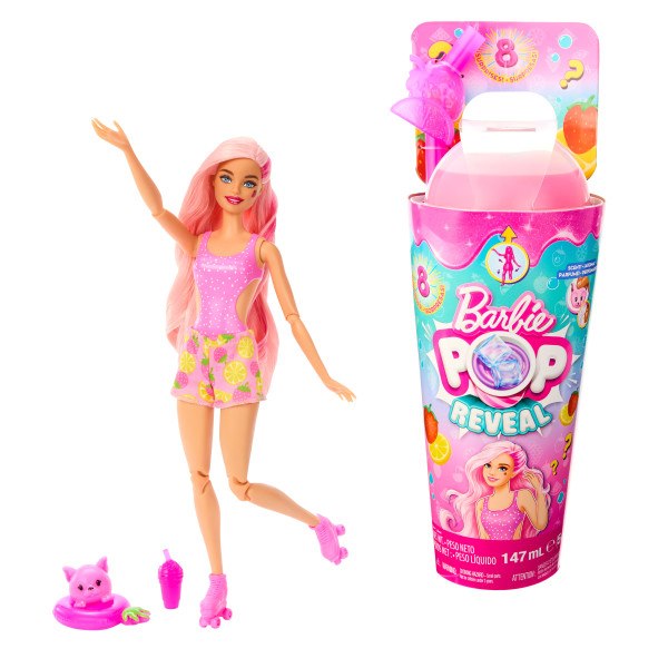 Barbie Pop! Reveal Serie Boneca Frutas Morango - Imagem 1