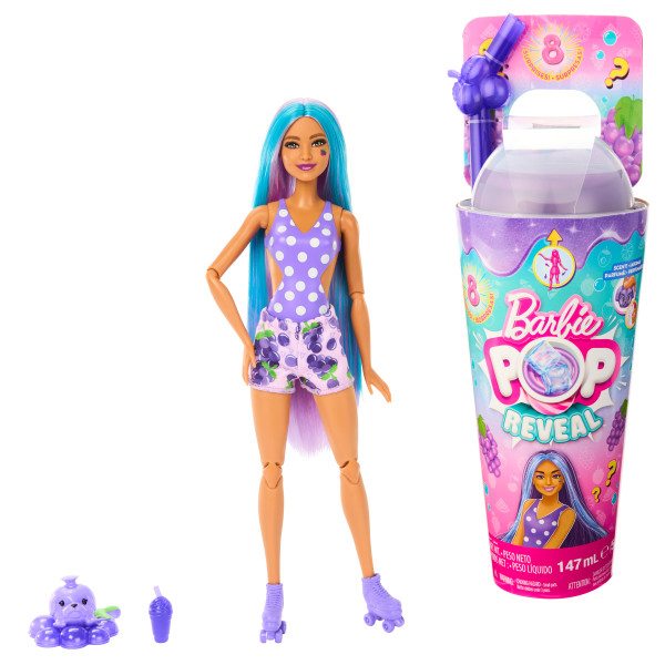 Barbie Pop! Reveal Serie Boneca Frutas Uvas
