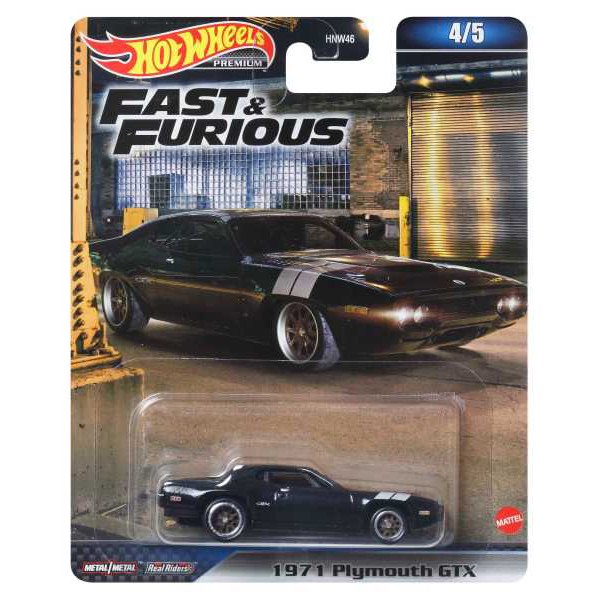 Hot Wheels Coche 1971 Plymouth GTX Edición Fast and Furious | JOGUIBA