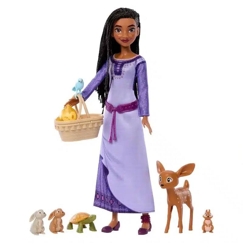 Disney Wish Muñeca Asha con Animales del Bosque
