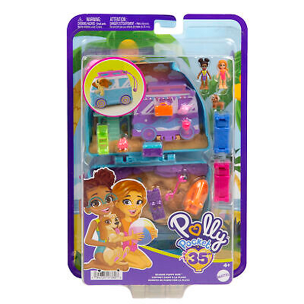 Polly Pocket Set de Juego Estuche de Perrito Playero - Imagen 1