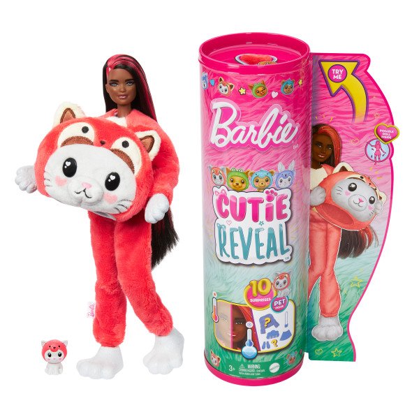 Boneca Barbie Cutie revela série de fantasias de gatinho panda vermelho - Imagem 1