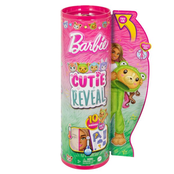 Barbie Muñeca Cutie Reveal Serie Disfraces Perro Rana - Imatge 1