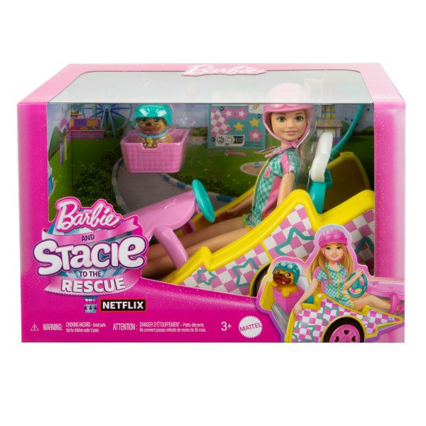 Boneca Barbie Stacie para a Boneca de Resgate com Kart - Imagem 1