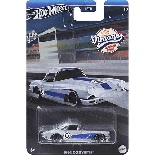 Hot Wheels Carro Custom 1962 Corvette Vintage Colección Vintage Racing Club 1:64 - Imagem 1