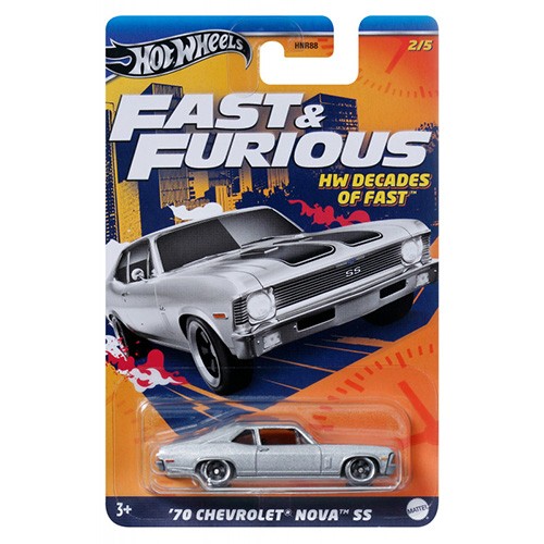 Hot Wheels Fast & Furious Coche '70 Chevrolet Nova SS 1:64 - Imagen 1