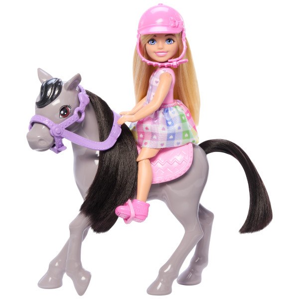 Barbie Muñeca con Caballo de juguete Chelsea y su Poni - Imagen 1