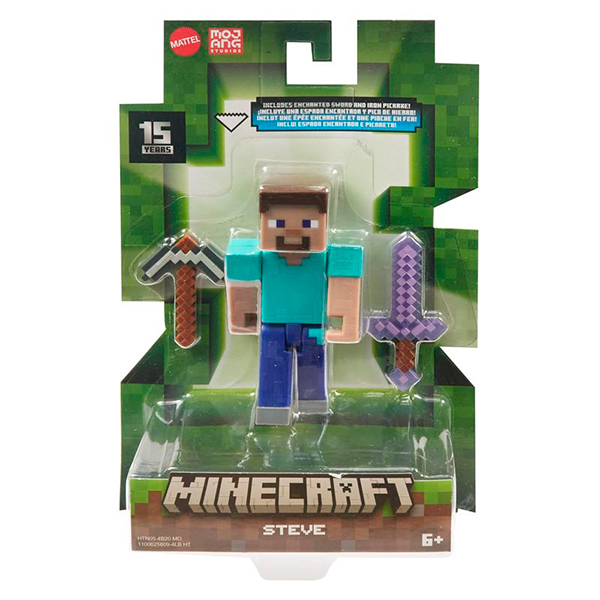 Figura Minecraft Mc Steve 8cm - Imagem 1
