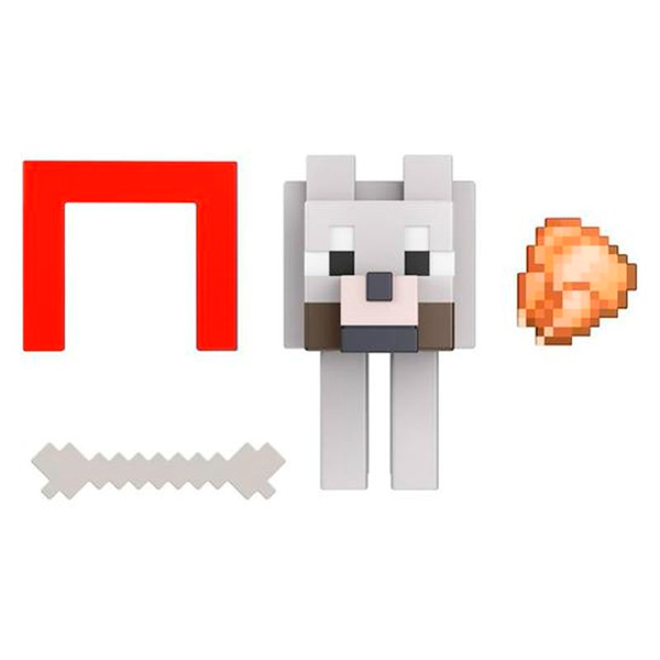 Figura de lobo domesticado Minecraft 8cm - Imagem 1
