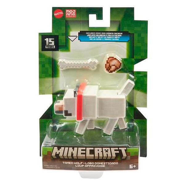 Figura de lobo domesticado Minecraft 8cm - Imagem 1