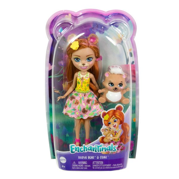 Enchantimals Muñeca con mascota oso Biloxie Bear - Imagen 1