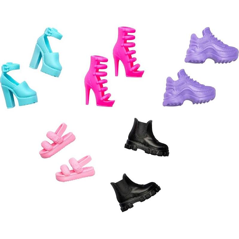 Barbie Pack 5 Zapatos Fashion