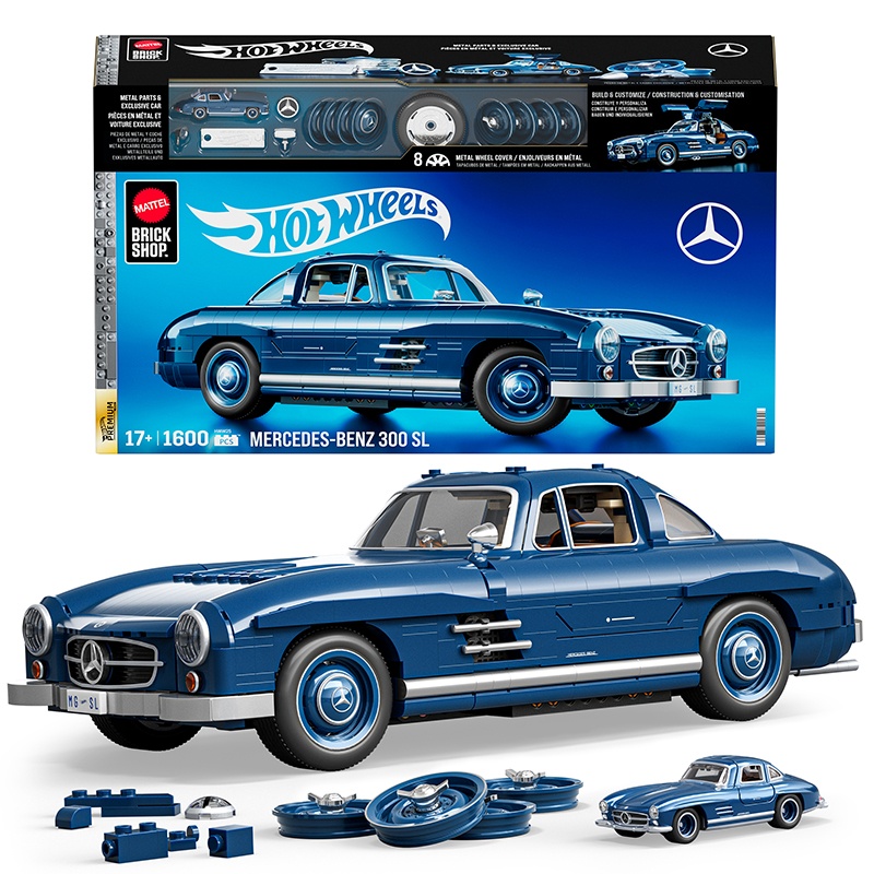 Hot Wheels Kit de construção Carro Mercedes-Benz 300 SL