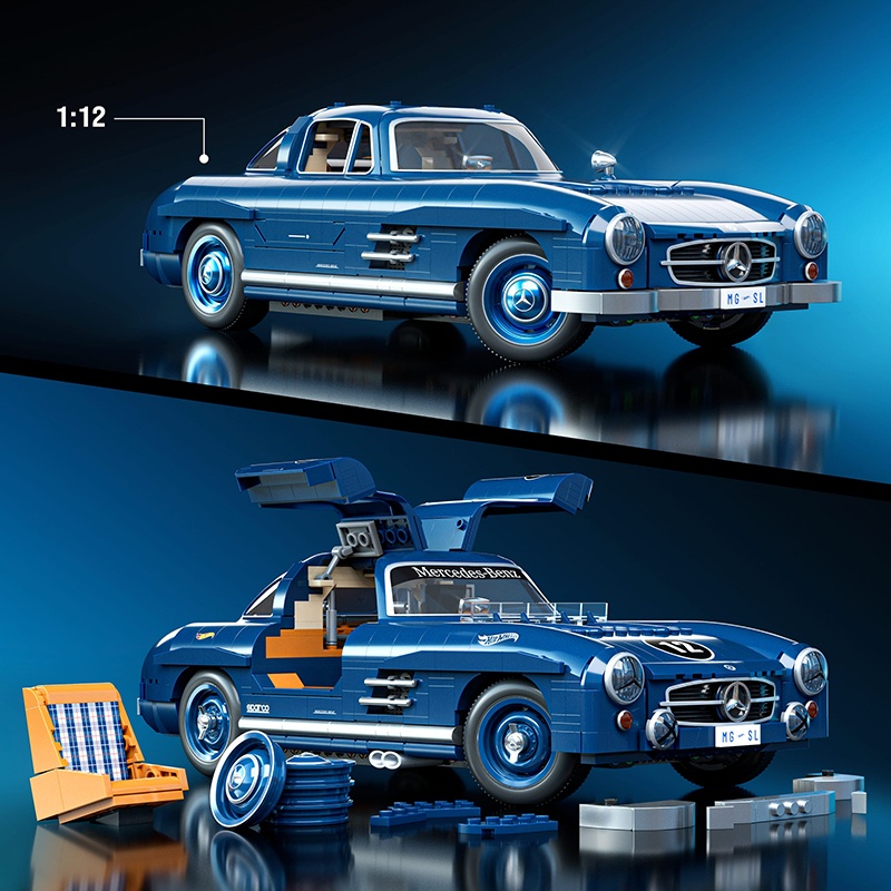 Hot Wheels Kit de construcción Coche Mercedes-Benz 300 SL - Imagen 2