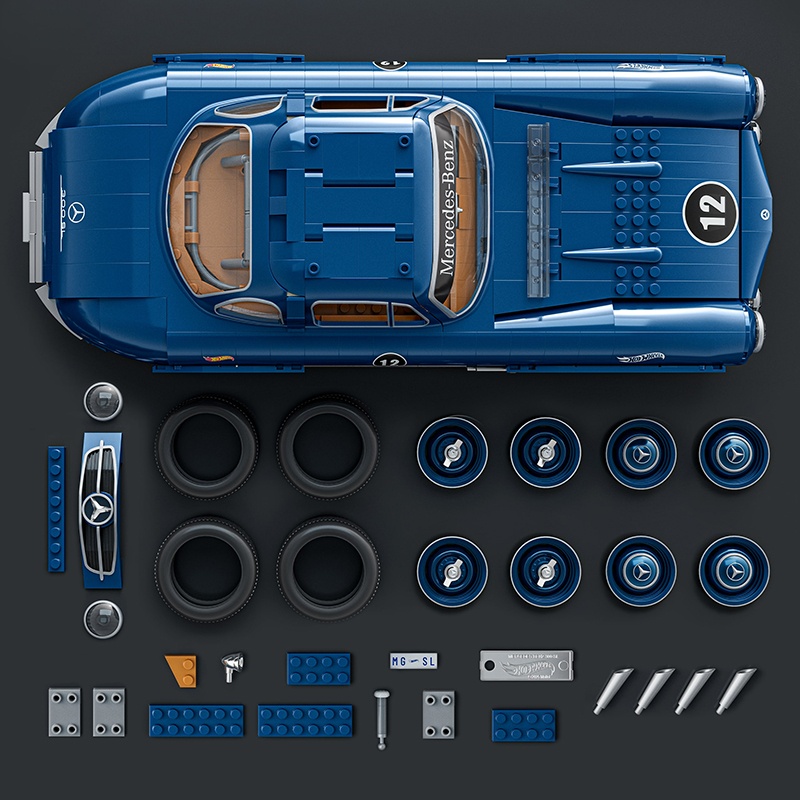 Hot Wheels Kit de construcción Coche Mercedes-Benz 300 SL - Imagen 3