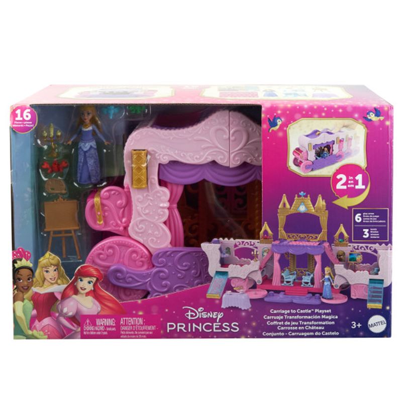 Conjunto De Juego De Carruaje A Castillo De Disney Princesas - Imagen 