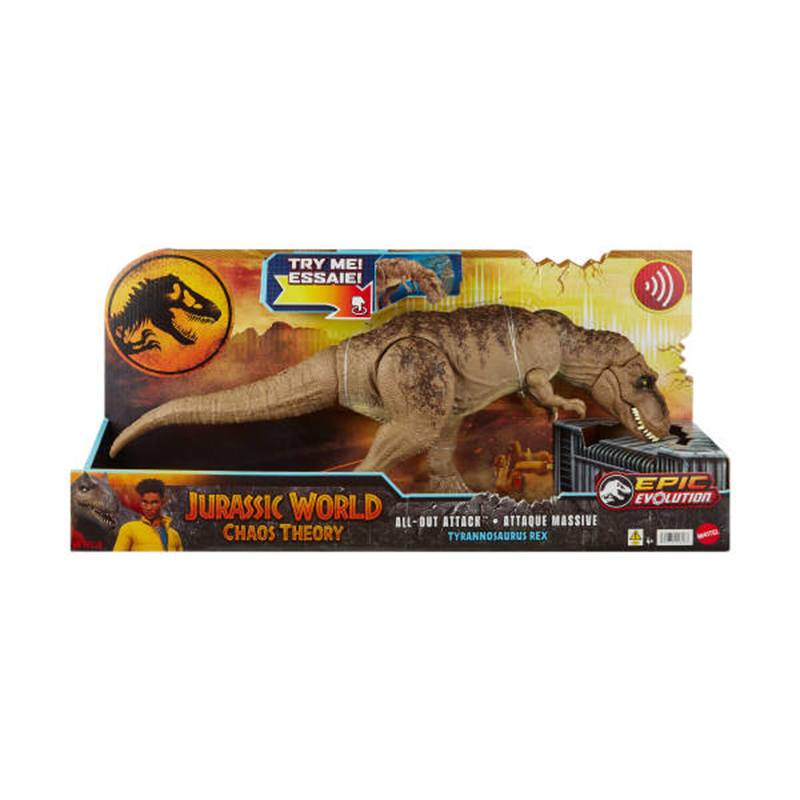 Jurassic World Figura Tiranosaurio T-Rex Ataque Total - Imagen 