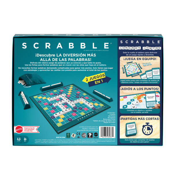 Mattel Games Jogo de tabuleiro Scrabble Plus em espanhol - Imagem 3