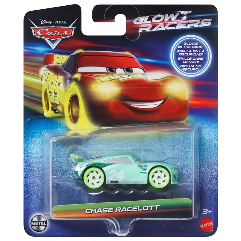 Cars Coche Glow Racers Chase Racelott 1:55