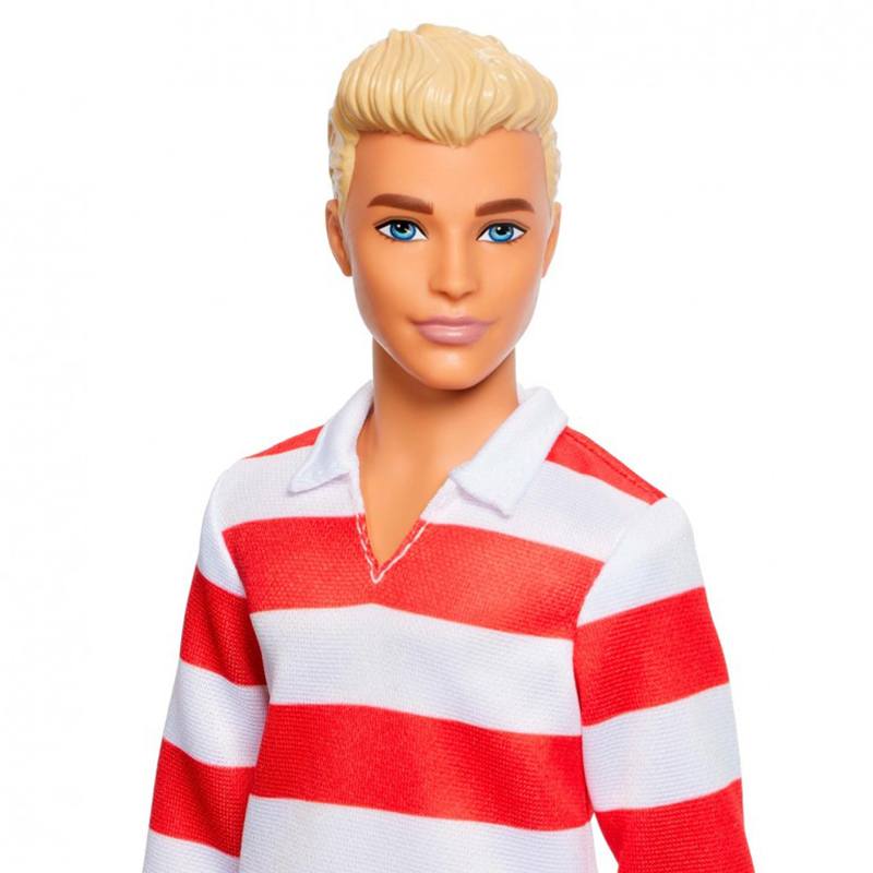 Barbie Muñeco Ken Fashionista Jersey Rayas - Imagen 1