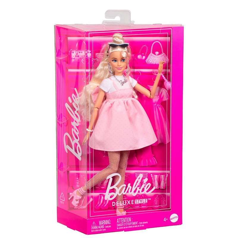 Barbie Muñeca Deluxe con Vestido Lazo - Imagen 1