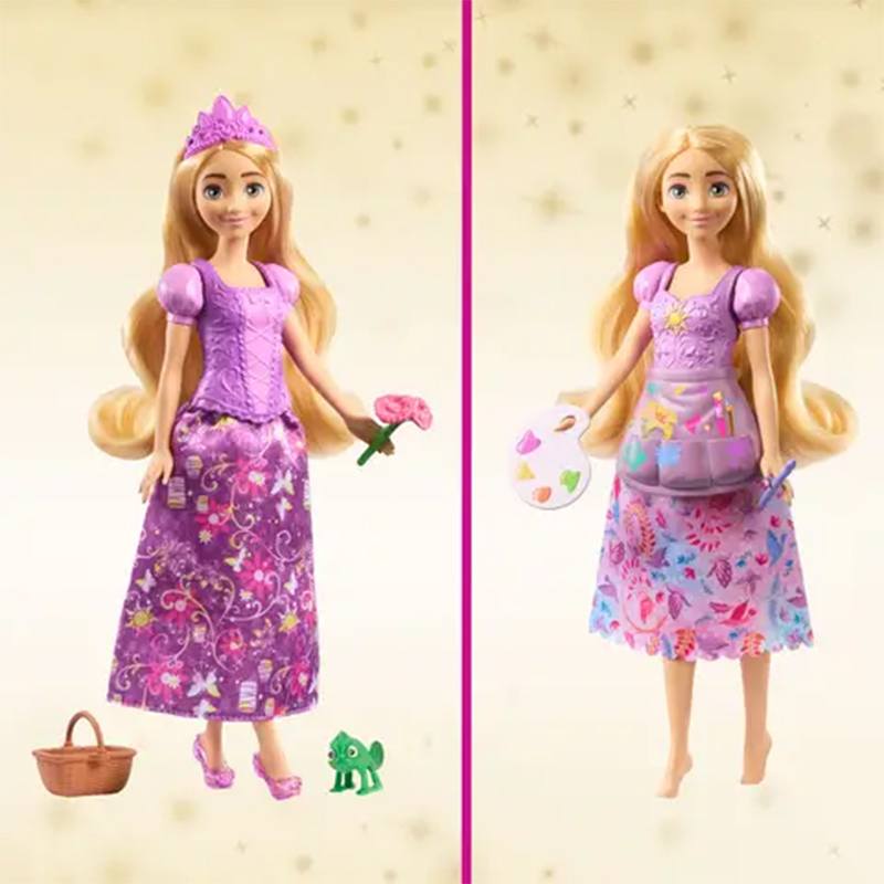 Boneca Disney Princesa Rapunzel Moda 2 em 1 Histórias - Imagem 4