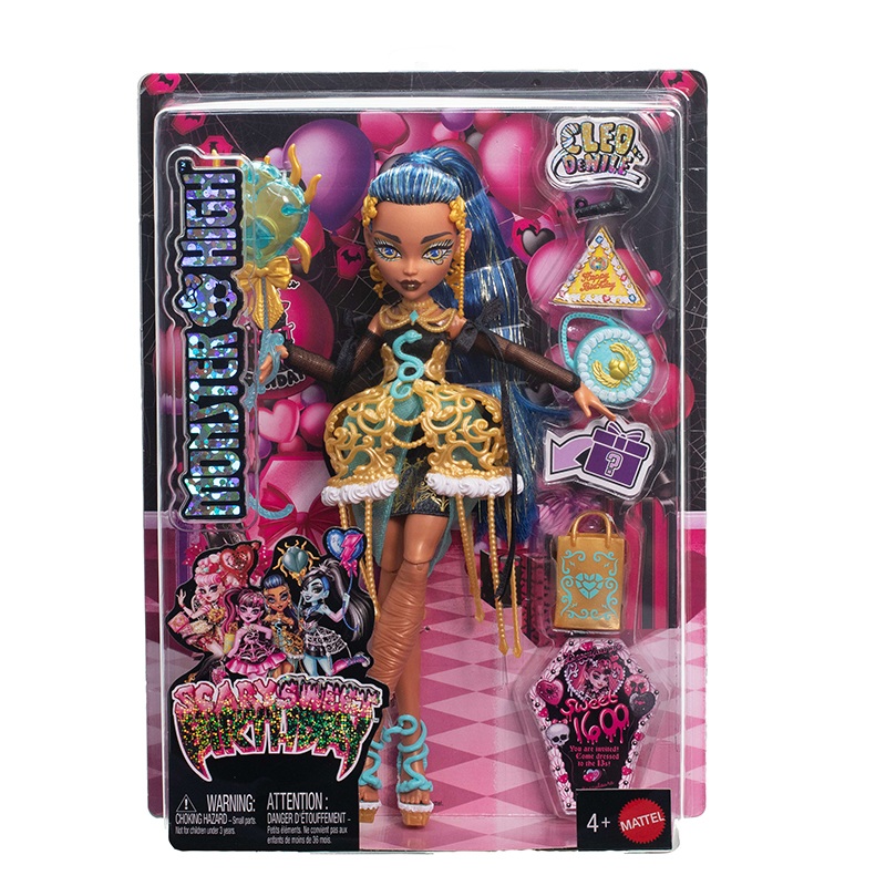 Monster High Boneca Cleo De Nile Scary Sweet Birthday 1600 - Imagem 2