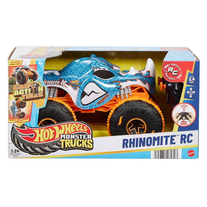 Hot Wheels Monster Truck Coche Rhinomite RC 1:24 - Imagen 3