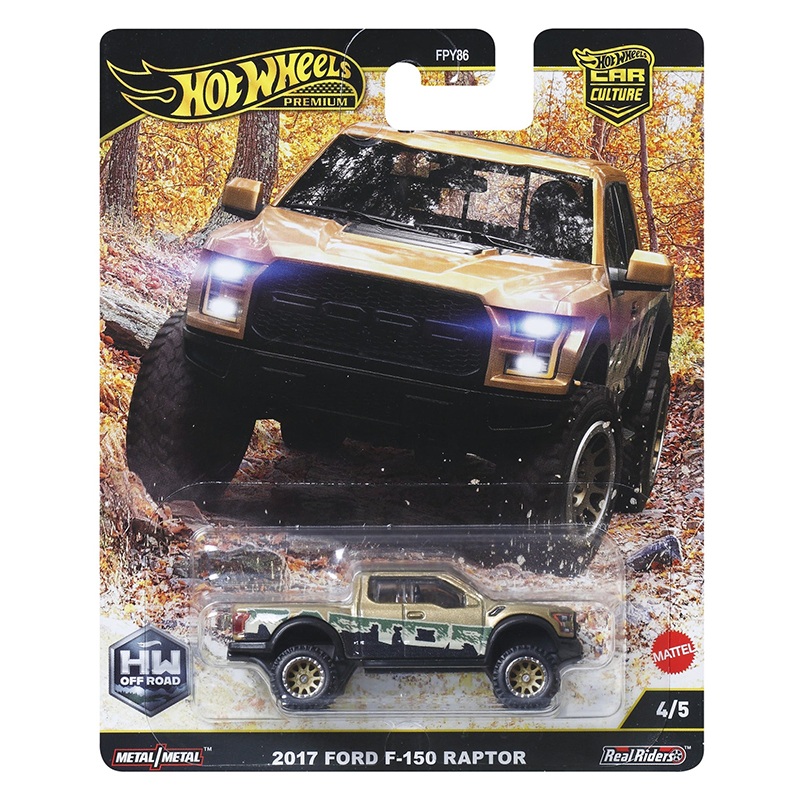 Hot Wheels Coche 2017 Ford F-150 Raptor Car Culture 1:64