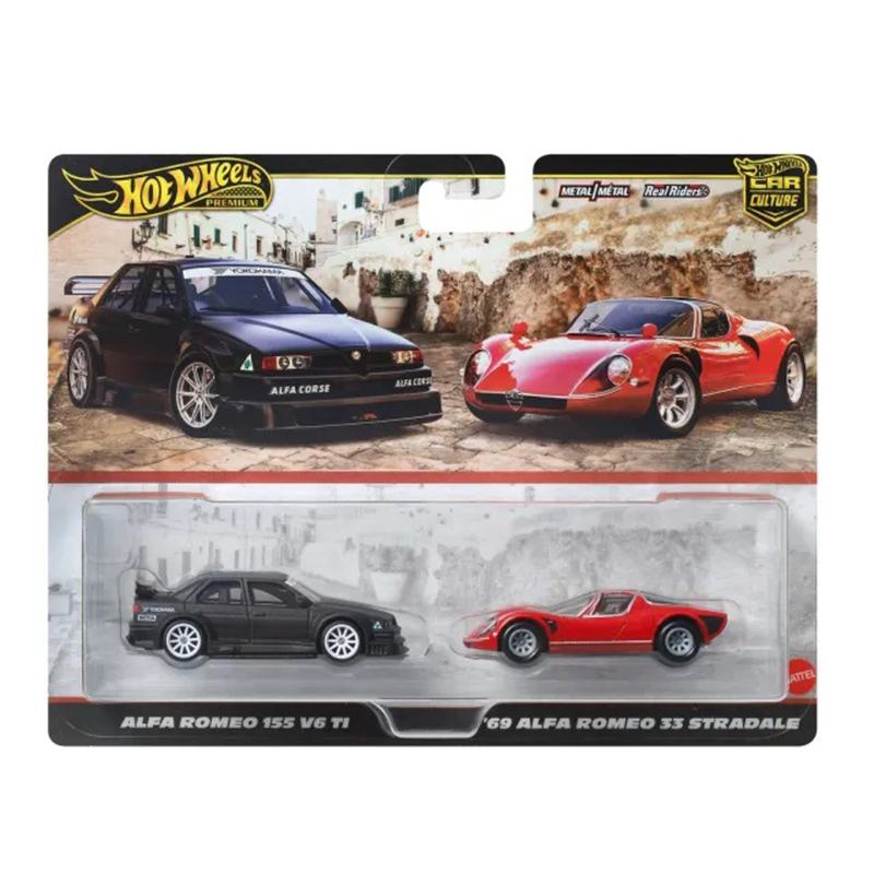 Hot Wheels Premium - Pack 2 Coches Alfa Romeo 1:64