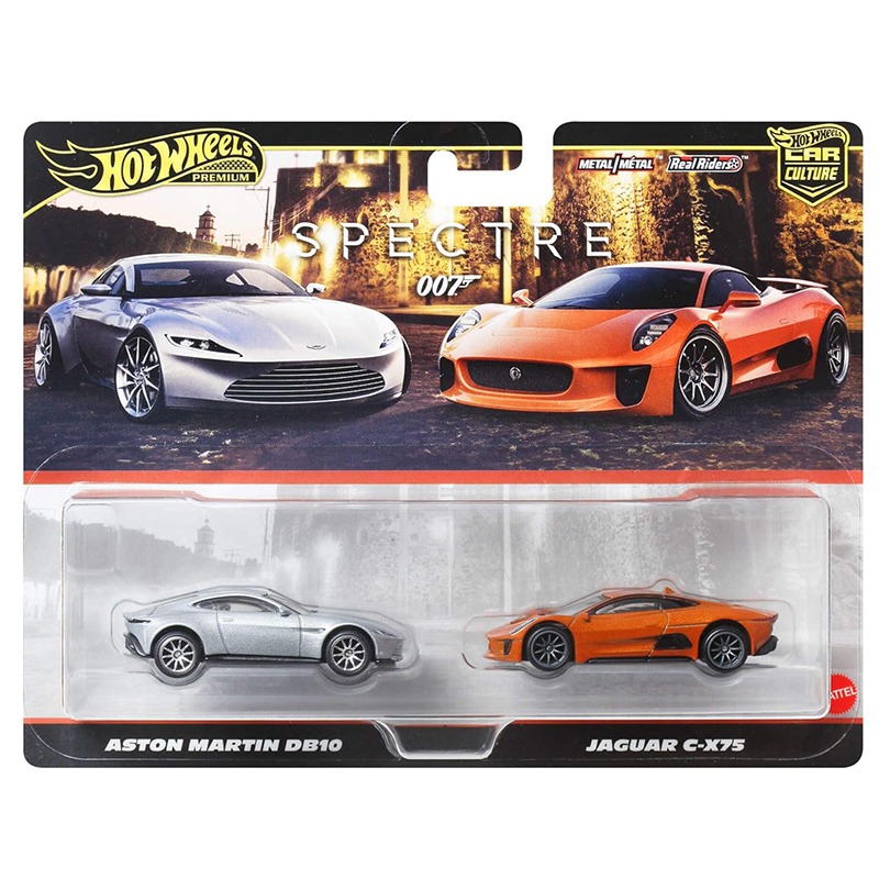 Hot Wheels Premium - Pack 2 Coches Aston Martin y Jaguar 1:64