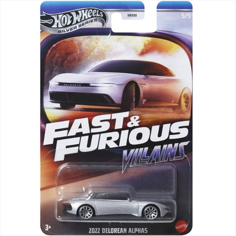 Hot Wheels Fast & Furious Villains Coche 2022 Delorean Alphas
