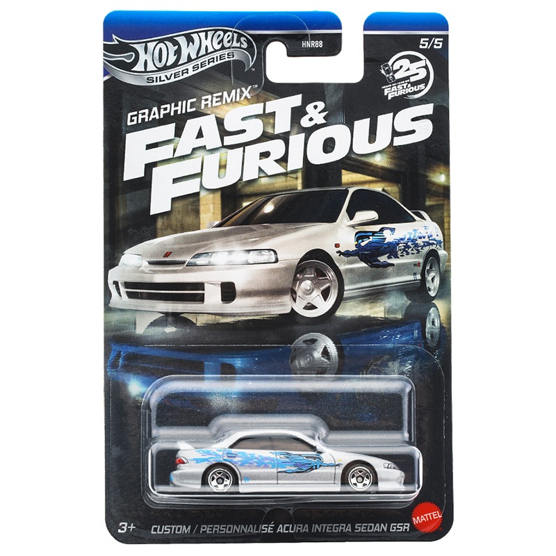 Hot Wheels Fast and Furious Carro Custom Acura Integral Edição Graphic Remix