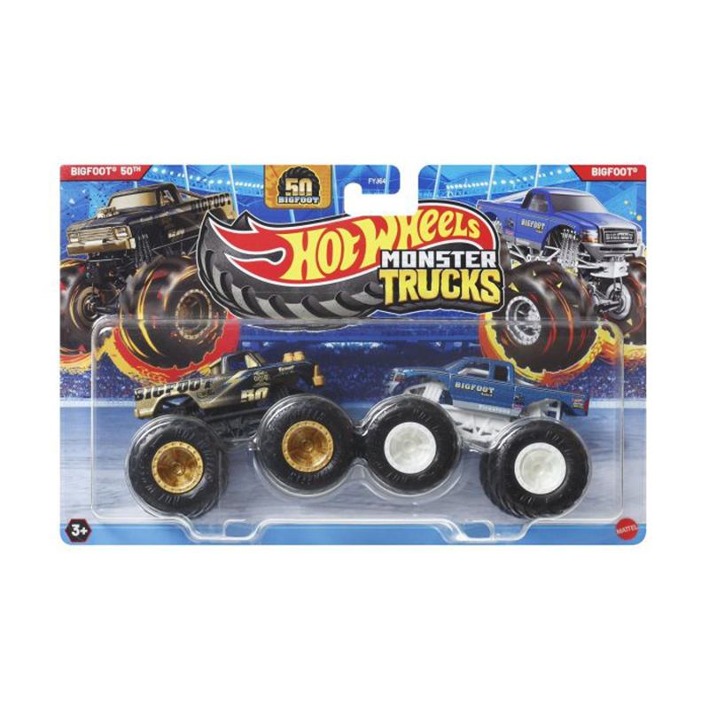 Hot Wheels Monster Trucks Pack 2 Coches Bigfoot 50 vs Bigfoot