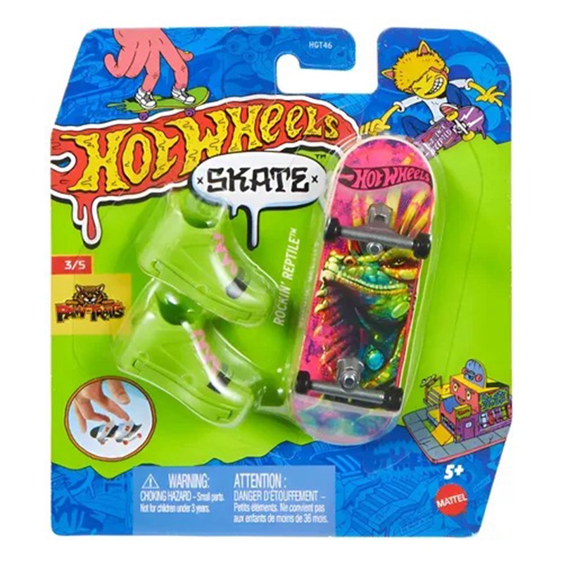 Hot Wheels Skate - Patinete de Dedo Rockin' Reptile