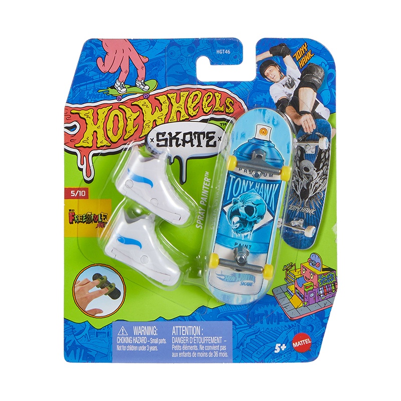 Hot Wheels - Patinete de dedo Skate Spray Painter