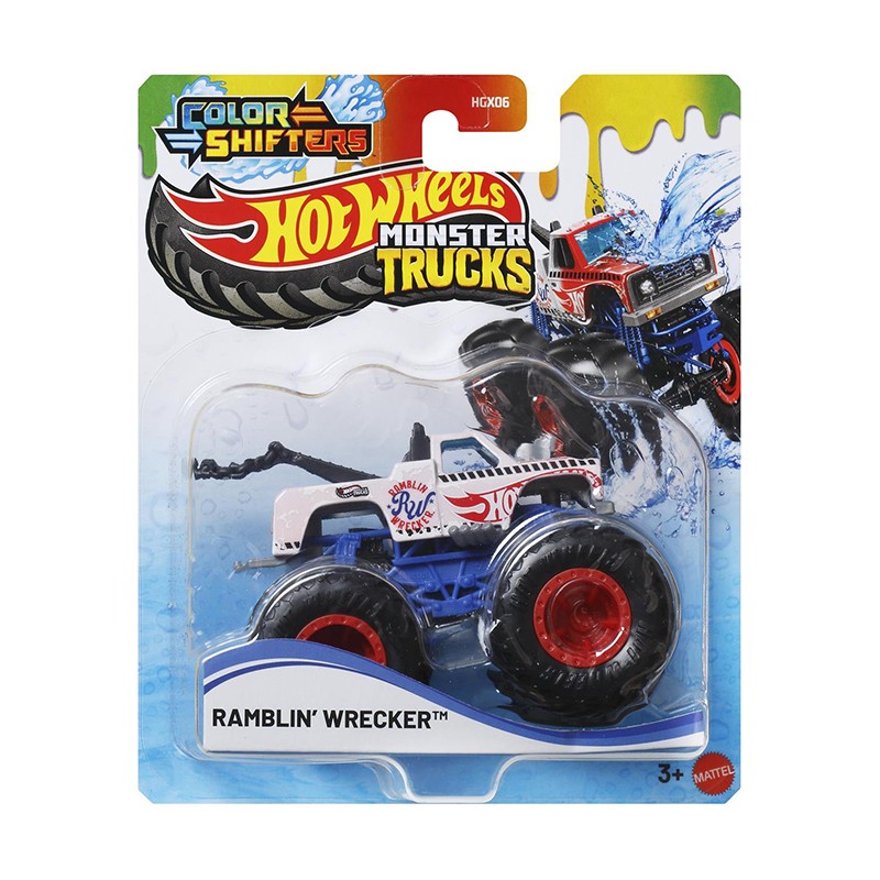 Color Shifter Hot Wheels Monster Truck Ramblin Wrecker 1:64